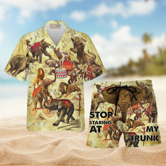 Elephant Circus Show Hawaiian Shirt For Island Getaways Beach Parties And Comfortable Vacation Style