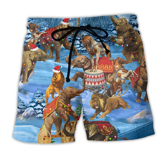 Christmas Elephant Beach Shorts For Coastal Adventures And Thoughtful Gift Giving