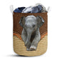 Elephant Fabric Cute Style Laundry Basket For Bathroom Bedroom Storage