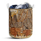 Elephant Floral Wood Laundry Basket For Bathroom Bedroom Storage