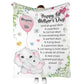 Elephant Happy 1ST Mothers Day And All The Days Ahead Personalized Flannel Blanket For Cozy Bedroom Sofa Decor