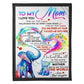 Elephant I Love You To The Moon And Back Flannel Blanket For Cozy Bedroom Sofa Decor
