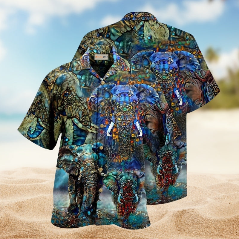Tropical Funny Parrot Drinking Cocktails Beach Hawaiian Shirt Collar And Front View For Resort Wear