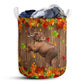 Small Size Elephant Maple Leaves Laundry Basket For Bathroom Bedroom Storage