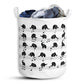 Small Size Elephant Music Laundry Basket For Bathroom Bedroom Storage