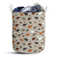 Small Size Elephant Pattern Laundry Basket For Bathroom Bedroom Storage