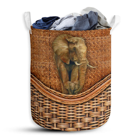 Small Size Elephant Rattan Texture So Cool So Lovely Laundry Basket For Bathroom Bedroom Storage