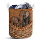 Small Size Elephant Family Rattan Texture Laundry Basket For Bathroom Bedroom Storage