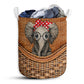 Small Size Elephant Ribbon Rattan Texture Laundry Basket For Bathroom Bedroom Storage