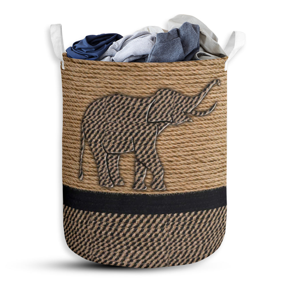 Small Size Elephant Rope Wallpaper Laundry Basket For Bathroom Bedroom Storage
