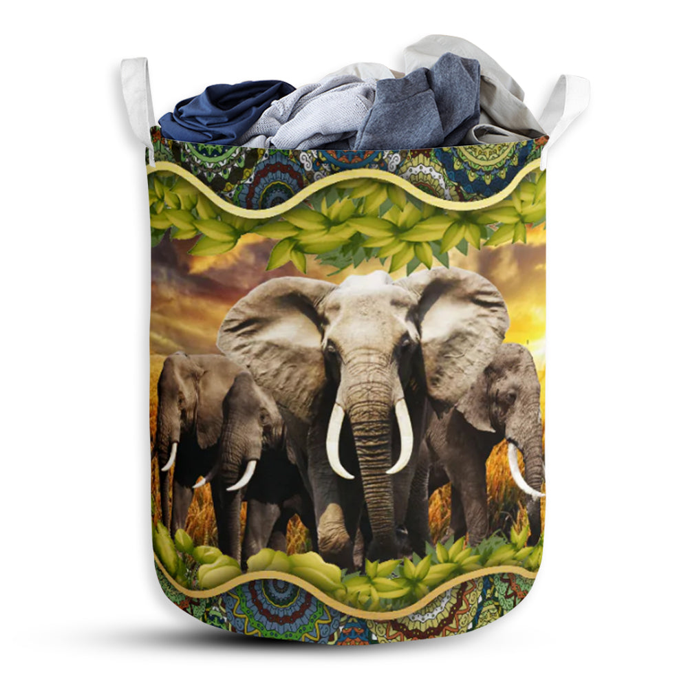 Small Size Elephant Sunflower Laundry Basket For Bathroom Bedroom Storage