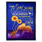 Elephant To My Mom Flannel Blanket For Cozy Bedroom Sofa Decor
