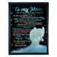 Elephant To My Mom You Are The World To Me Flannel Blanket For Cozy Bedroom Sofa Decor