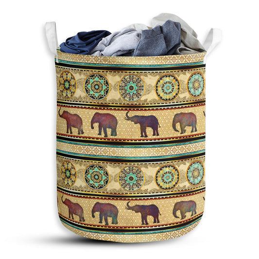 Elephant Vintage Decorative Laundry Basket For Bathroom Bedroom Storage