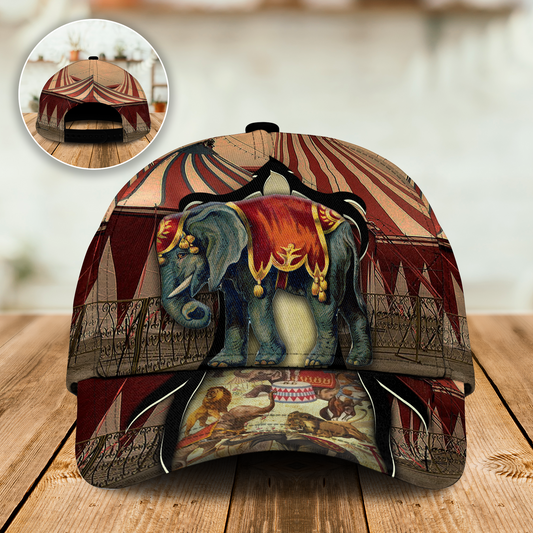 Elephant Amazing Circus Show Classic Cap For Casual Outfits Vacations And Everyday Styling