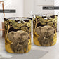 Elephant Art Gourds Laundry Basket For Room Home Organizer