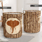 Elephant Bark Wood Laundry Basket For Room Home Organizer