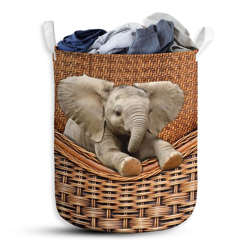 Small Size Elephant Laundry Basket For Bathroom Bedroom Storage