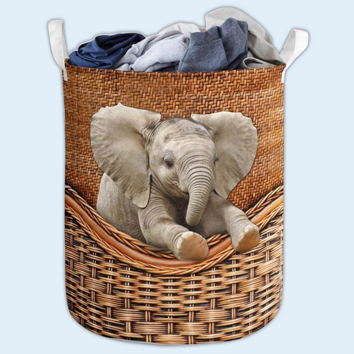 Small Size Elephant Laundry Basket For Bathroom Bedroom Storage