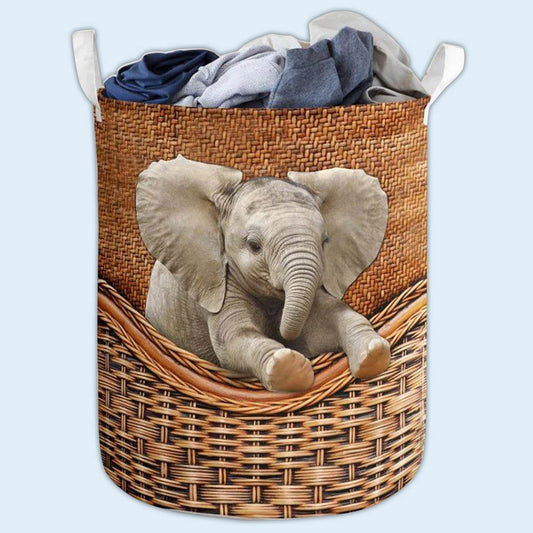 Small Size Elephant Laundry Basket For Bathroom Bedroom Storage