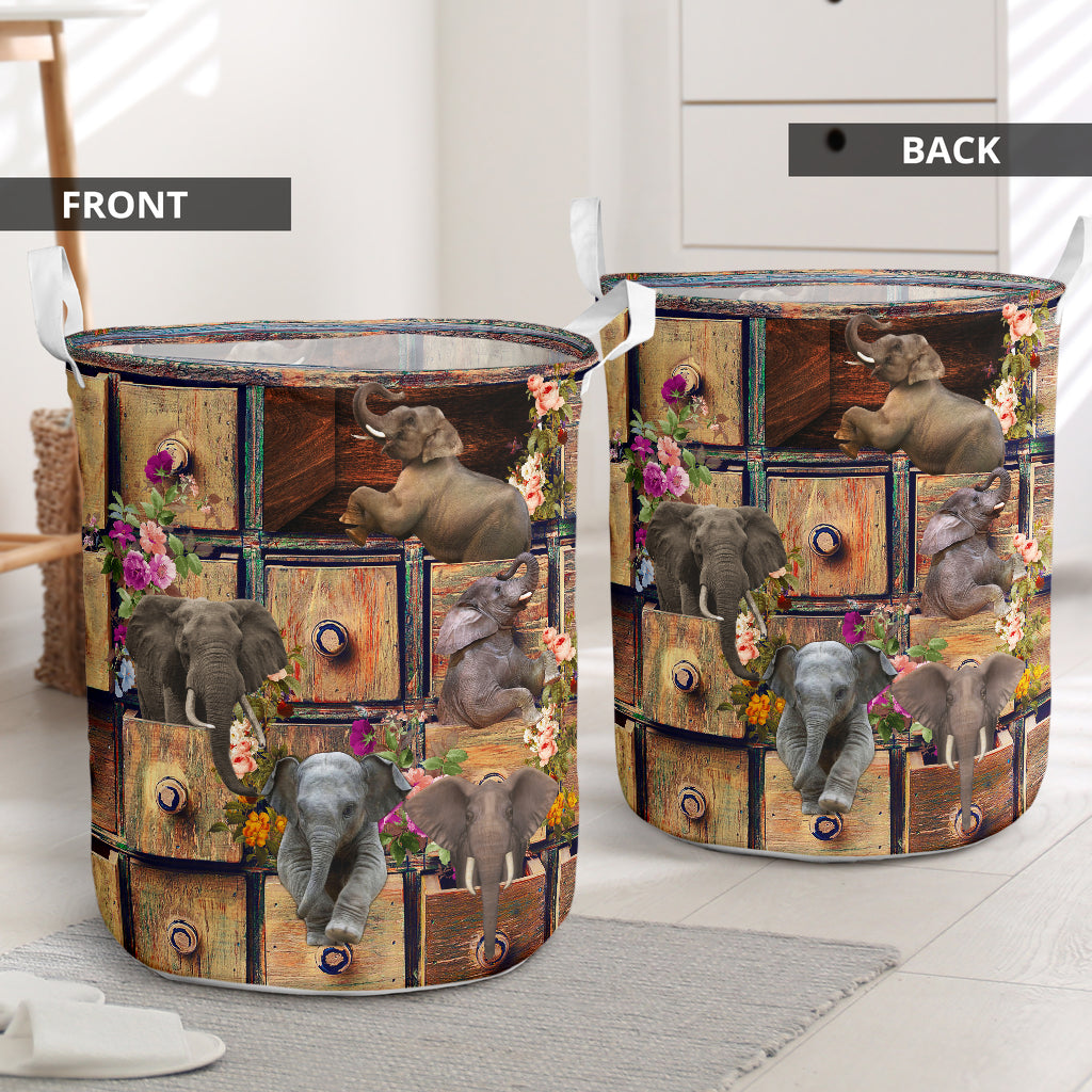 Elephant Drawer Colorful Laundry Basket For Room Home Organizer