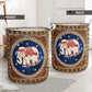 Elephant Floral Diamond Laundry Basket For Room Home Organizer