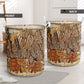 Elephant Floral Wood Laundry Basket For Room Home Organizer