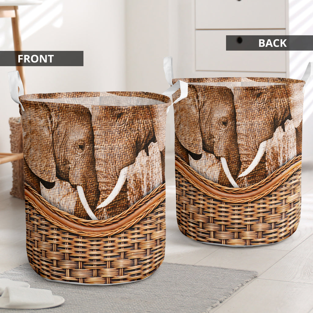Elephant Rattan Texture So Cool Laundry Basket For Room Home Organizer