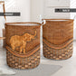 Elephant So Cool Rattan Texture Laundry Basket For Room Home Organizer