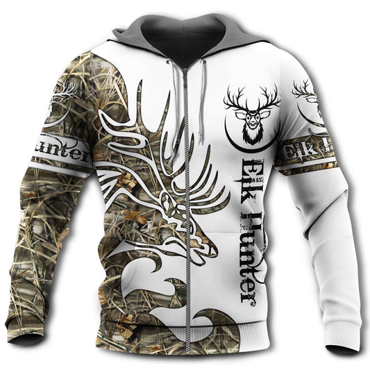 Elk Huntaholic Forest Camo Hoodie For Forest Outings Travel Days And Relaxed Casual Comfort