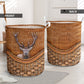 Elk Rattan Texture Laundry Basket For Room Home Organizer