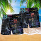 Engine Beach Shorts Pattern Detail For Coastal Travel And Lightweight Summer Style