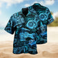 Engines Blueprint Hawaiian Shirt For Coastal Travel, Casual Events, And Comfortable Summer Wear