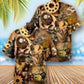 Steampunk Vintage Easter Hawaiian Shirt For Coastal Adventures And Warm Weather Wear