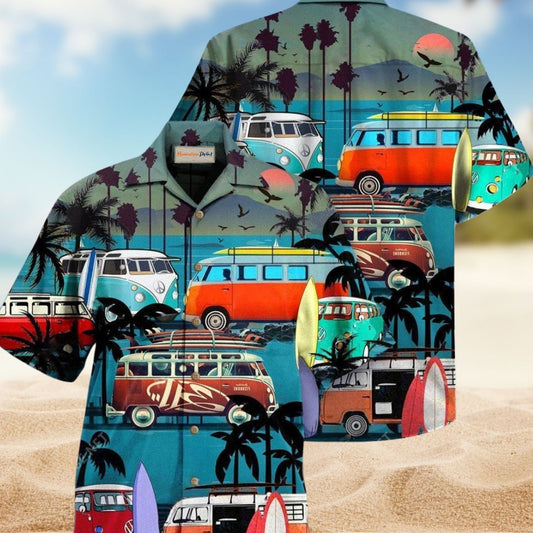 Camping Enjoy Your Vanlife Van Hawaiian Shirt For Resort Travel Scenic Drives And Casual Summer Wear