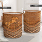 Equestrian Rattan Texture Laundry Basket For Room Home Organizer