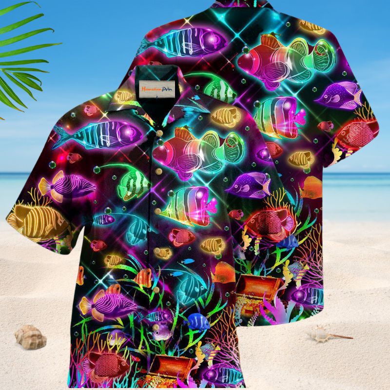 Even Small Fish Are Fish Hawaiian Shirt For Beach Holidays Outdoor Outings And Relaxed Everyday Wear