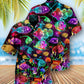 Neon Fish Even Small Hawaiian Shirt Artwork Detail For Tropical Trips And Casual Outings