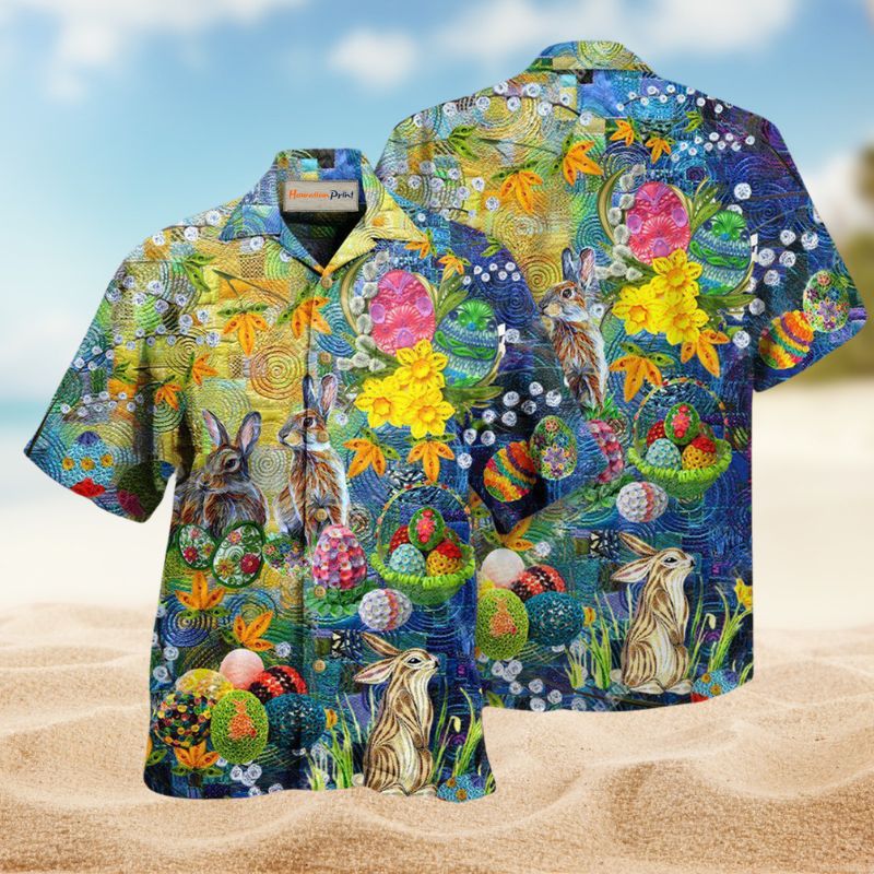 Bunny Love Hawaiian Shirt For Coastal Adventures Outdoor Gatherings And Casual Warm Weather Wear
