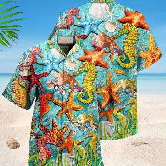 Ocean Every Seashell Has A Story Hawaiian Shirt For Summer Vacation Beach Travel And Relaxed Casual Wear