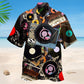 Retro Record Player Melody Hawaiian Shirt For Music Lovers Resort Travel And Casual Warm Weather Wear