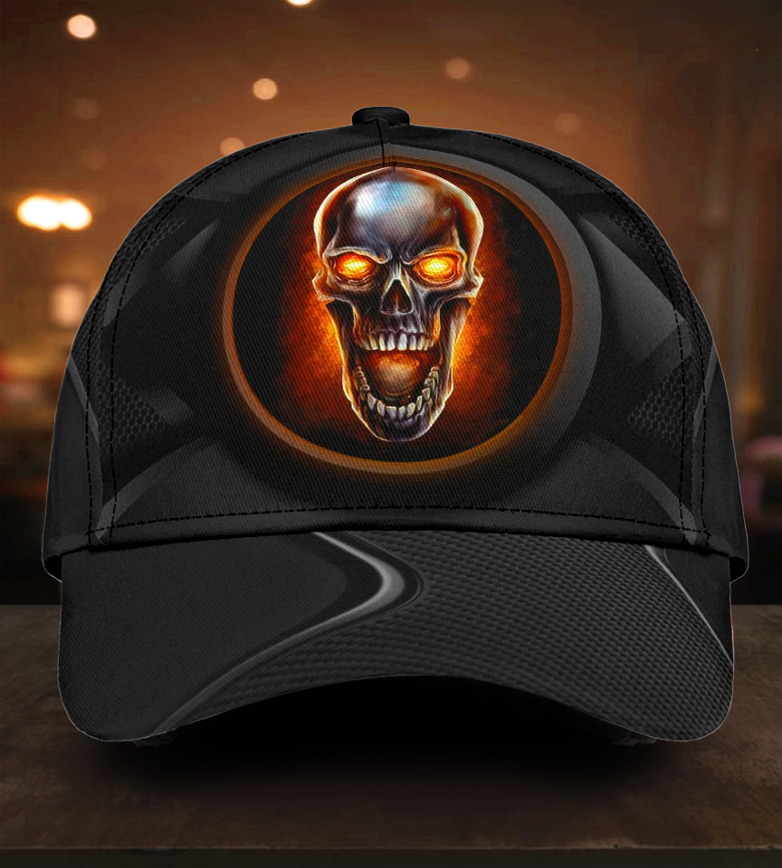 Evil Skull Dark Horror Classic Cap For Beach Outings Holidays And Thoughtful Everyday Style