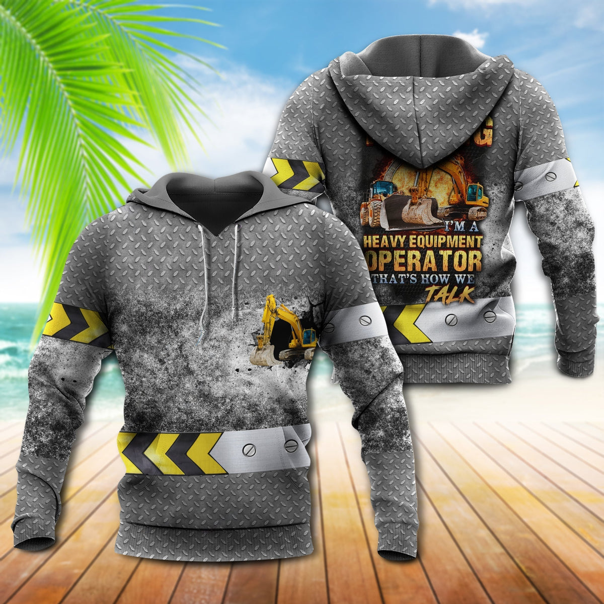 Excavator Heavy Equipment Hoodie For Everyday Wear Outdoor Adventures And Comfortable Style