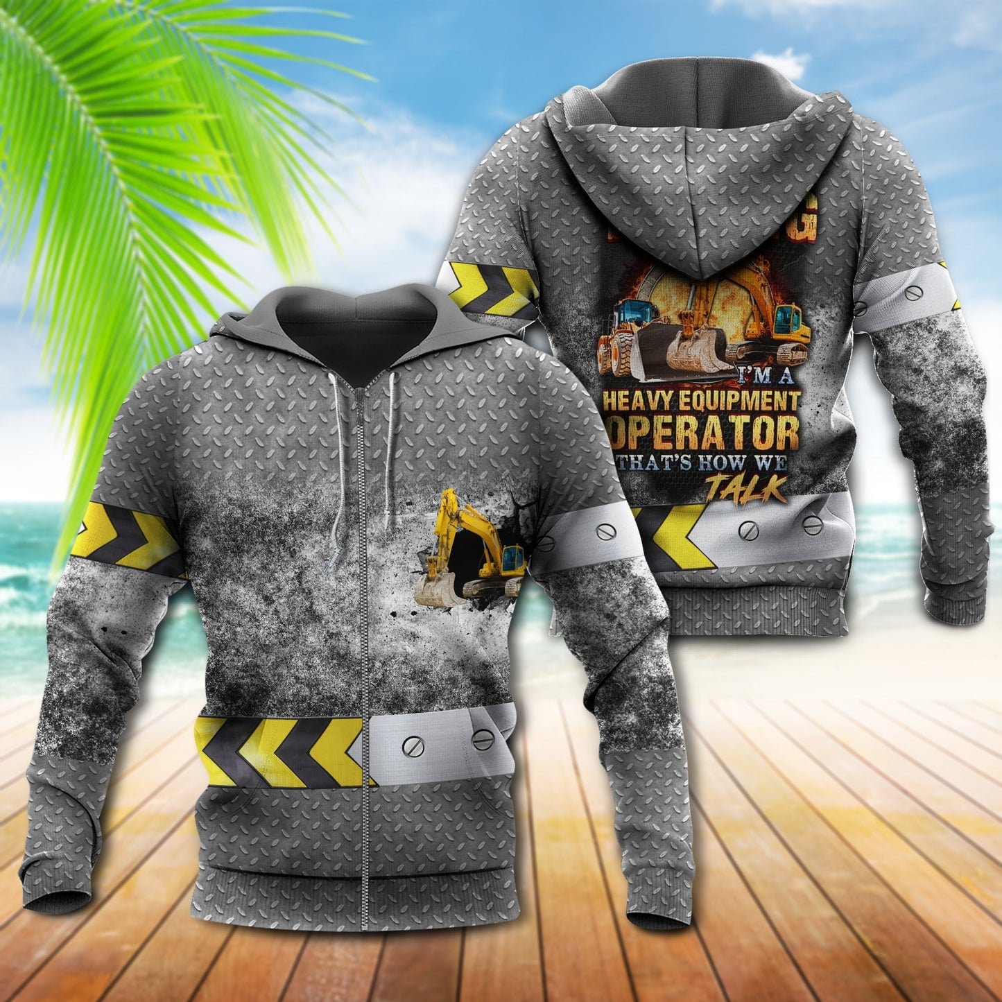 Excavator Heavy Equipment Hoodie For Everyday Wear Outdoor Adventures And Comfortable Style