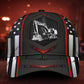 Excavator Red Flag Carbon Classic Cap For Outdoor Events Beach Travel And Relaxed Daily Style