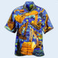 Excavator Hawaiian Shirt With All Over Print For Coastal Adventures Summer Events And Everyday Comfort