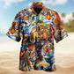 Bold Tiger Eyes Hawaiian Shirt For Coastal Adventures Outdoor Gatherings And Casual Warm Weather Wear