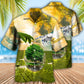 Farm Life And Agricultural Scientist Hawaiian Shirt With Detailed Graphic For Resort Holidays Beach Travel And Relaxed Casual