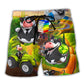 Farm Cow Green Agricultural Teacher Beach Shorts Print Detail For Thoughtful Gift Giving