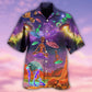 Alien Galaxy Awesome Ufo Hawaiian Shirt Pattern View For Relaxed Warm Weather Outfits